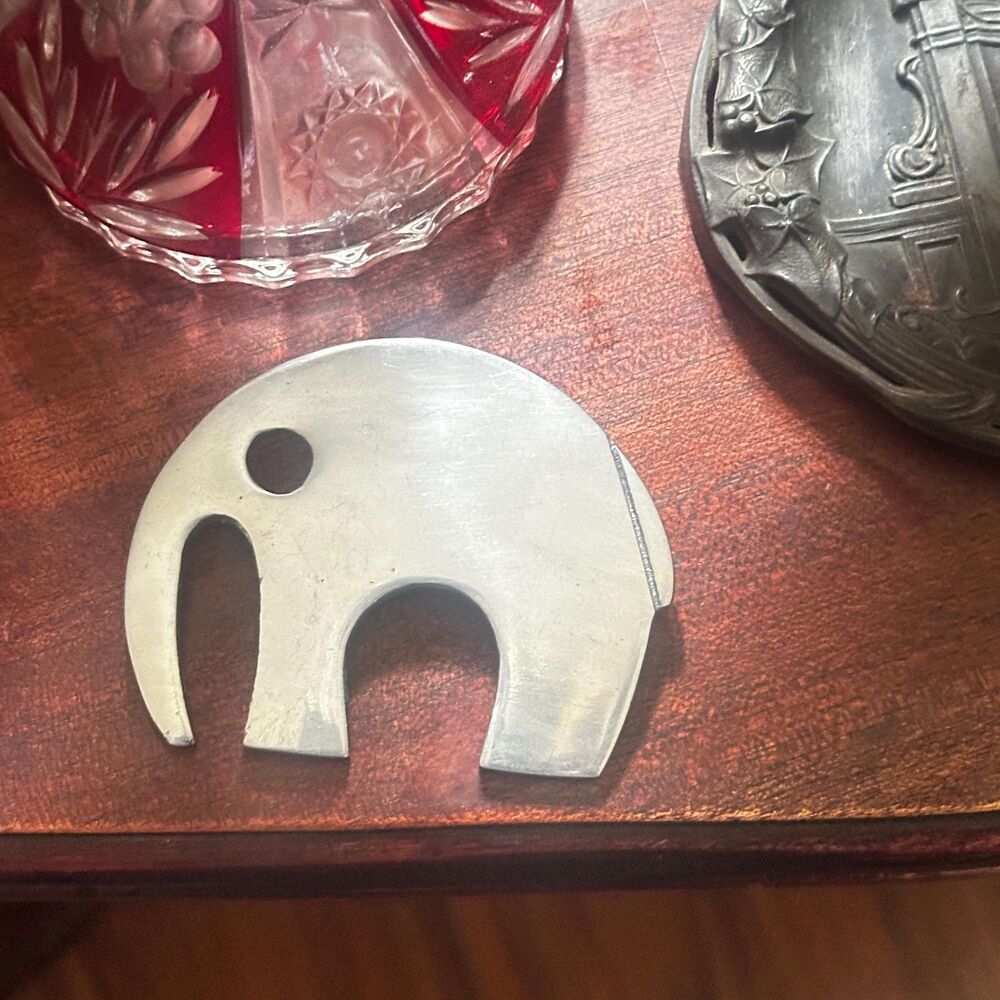 Elephant Silver Brooch